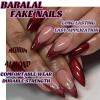 imageBABALAL Press on Nails Medium Almond Fake Nails Pink French Tip Glue on Nails Heart Acrylic Nails Valentine Day Romantic Stick on Nails 24Pcs Glossy Manicure Stick on Nails Stiletto Artificial NailsANW20