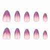 imageBABALAL Press on Nails Medium Almond Fake Nails Pink French Tip Glue on Nails Heart Acrylic Nails Valentine Day Romantic Stick on Nails 24Pcs Glossy Manicure Stick on Nails Stiletto Artificial NailsANW19