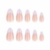 imageBABALAL Press on Nails Medium Almond Fake Nails Pink French Tip Glue on Nails Heart Acrylic Nails Valentine Day Romantic Stick on Nails 24Pcs Glossy Manicure Stick on Nails Stiletto Artificial NailsANW12