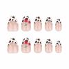 imageBABALAL Press on Nails Medium Almond Fake Nails Pink French Tip Glue on Nails Heart Acrylic Nails Valentine Day Romantic Stick on Nails 24Pcs Glossy Manicure Stick on Nails Stiletto Artificial NailsANW22