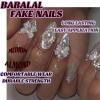 imageBABALAL Press on Nails Medium Almond Fake Nails Pink French Tip Glue on Nails Heart Acrylic Nails Valentine Day Romantic Stick on Nails 24Pcs Glossy Manicure Stick on Nails Stiletto Artificial NailsANW02