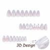 imageBABALAL Press on Nails Medium Almond Fake Nails Pink French Tip Glue on Nails Heart Acrylic Nails Valentine Day Romantic Stick on Nails 24Pcs Glossy Manicure Stick on Nails Stiletto Artificial NailsANW02