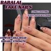 imageBABALAL Press on Nails Medium Almond Fake Nails Pink French Tip Glue on Nails Heart Acrylic Nails Valentine Day Romantic Stick on Nails 24Pcs Glossy Manicure Stick on Nails Stiletto Artificial NailsANW15