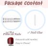 imageBABALAL Press on Nails Medium Almond Fake Nails Pink French Tip Glue on Nails Heart Acrylic Nails Valentine Day Romantic Stick on Nails 24Pcs Glossy Manicure Stick on Nails Stiletto Artificial NailsANW06