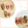 imageBABALAL Press on Nails Medium Almond Fake Nails Pink French Tip Glue on Nails Heart Acrylic Nails Valentine Day Romantic Stick on Nails 24Pcs Glossy Manicure Stick on Nails Stiletto Artificial NailsANW14