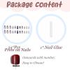 imageBABALAL Press on Nails Medium Almond Fake Nails Pink French Tip Glue on Nails Heart Acrylic Nails Valentine Day Romantic Stick on Nails 24Pcs Glossy Manicure Stick on Nails Stiletto Artificial NailsANW10