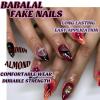 imageBABALAL Press on Nails Medium Almond Fake Nails Pink French Tip Glue on Nails Heart Acrylic Nails Valentine Day Romantic Stick on Nails 24Pcs Glossy Manicure Stick on Nails Stiletto Artificial NailsANW21