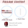 imageBABALAL Press on Nails Medium Almond Fake Nails Pink French Tip Glue on Nails Heart Acrylic Nails Valentine Day Romantic Stick on Nails 24Pcs Glossy Manicure Stick on Nails Stiletto Artificial NailsANW01