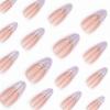 imageBABALAL Press on Nails Medium Almond Fake Nails Pink French Tip Glue on Nails Heart Acrylic Nails Valentine Day Romantic Stick on Nails 24Pcs Glossy Manicure Stick on Nails Stiletto Artificial NailsANW12