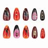 imageBABALAL Press on Nails Medium Almond Fake Nails Pink French Tip Glue on Nails Heart Acrylic Nails Valentine Day Romantic Stick on Nails 24Pcs Glossy Manicure Stick on Nails Stiletto Artificial NailsANW21