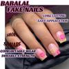 imageBABALAL Press on Nails Short Oval Fake Nails Purple Lavender Fench Tip Glue on Nails Lilac Acrylic Nails Cute Trendy False Nails 24Pcs Glossy Round Full Cover Artificial Nails for Women GirlsBNG20