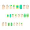imageBABALAL Press on Nails Short Oval Fake Nails Purple Lavender Fench Tip Glue on Nails Lilac Acrylic Nails Cute Trendy False Nails 24Pcs Glossy Round Full Cover Artificial Nails for Women GirlsBNG17