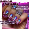 imageBABALAL Press on Nails Short Oval Fake Nails Purple Lavender Fench Tip Glue on Nails Lilac Acrylic Nails Cute Trendy False Nails 24Pcs Glossy Round Full Cover Artificial Nails for Women GirlsBNG04