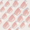 imageBABALAL Press on Nails Short Oval Fake Nails Purple Lavender Fench Tip Glue on Nails Lilac Acrylic Nails Cute Trendy False Nails 24Pcs Glossy Round Full Cover Artificial Nails for Women GirlsBNG06