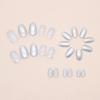 imageBABALAL Press on Nails Short Oval Fake Nails Purple Lavender Fench Tip Glue on Nails Lilac Acrylic Nails Cute Trendy False Nails 24Pcs Glossy Round Full Cover Artificial Nails for Women GirlsBNG12