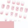 imageBABALAL Press on Nails Short Oval Fake Nails Purple Lavender Fench Tip Glue on Nails Lilac Acrylic Nails Cute Trendy False Nails 24Pcs Glossy Round Full Cover Artificial Nails for Women GirlsBNG16