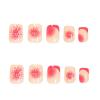 imageBABALAL Press on Nails Short Oval Fake Nails Purple Lavender Fench Tip Glue on Nails Lilac Acrylic Nails Cute Trendy False Nails 24Pcs Glossy Round Full Cover Artificial Nails for Women GirlsBNG18
