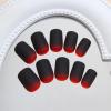 imageBABALAL Press on Nails Short Oval Fake Nails Purple Lavender Fench Tip Glue on Nails Lilac Acrylic Nails Cute Trendy False Nails 24Pcs Glossy Round Full Cover Artificial Nails for Women GirlsBNG24