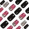 imageBABALAL Press on Nails Short Oval Fake Nails Purple Lavender Fench Tip Glue on Nails Lilac Acrylic Nails Cute Trendy False Nails 24Pcs Glossy Round Full Cover Artificial Nails for Women GirlsBNG14