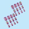 imageBABALAL Press on Nails Short Oval Fake Nails Purple Lavender Fench Tip Glue on Nails Lilac Acrylic Nails Cute Trendy False Nails 24Pcs Glossy Round Full Cover Artificial Nails for Women GirlsBNG04