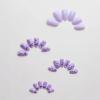 imageBABALAL Press on Nails Short Oval Fake Nails Purple Lavender Fench Tip Glue on Nails Lilac Acrylic Nails Cute Trendy False Nails 24Pcs Glossy Round Full Cover Artificial Nails for Women GirlsBNG22
