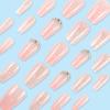 imageBABALAL Press on Nails Short Oval Fake Nails Purple Lavender Fench Tip Glue on Nails Lilac Acrylic Nails Cute Trendy False Nails 24Pcs Glossy Round Full Cover Artificial Nails for Women GirlsBNG07