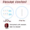 imageBABALAL Press on Nails Short Round Fake Nails Glossy Glue on Nails with Design Short Nails 24Pcs Oval Acrylic Nails for Women and GirlsNAILR09