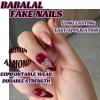 imageBABALAL Round Press on Nails Medium Fake Nails Brown Fall Ombre Glue on Nails Golden Mirror Chrome Acrylic Nails 24Pcs Oval Stick on Manicure Nails for Women and GirlsFNs113