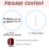 imageBABALAL Round Press on Nails Medium Fake Nails Brown Fall Ombre Glue on Nails Golden Mirror Chrome Acrylic Nails 24Pcs Oval Stick on Manicure Nails for Women and GirlsFNs103cat