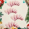 imageBABALAL Round Press on Nails Medium Fake Nails Brown Fall Ombre Glue on Nails Golden Mirror Chrome Acrylic Nails 24Pcs Oval Stick on Manicure Nails for Women and GirlsFNs119