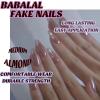 imageBABALAL Round Press on Nails Medium Fake Nails Brown Fall Ombre Glue on Nails Golden Mirror Chrome Acrylic Nails 24Pcs Oval Stick on Manicure Nails for Women and GirlsFNs102
