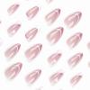 imageBABALAL Round Press on Nails Medium Fake Nails Brown Fall Ombre Glue on Nails Golden Mirror Chrome Acrylic Nails 24Pcs Oval Stick on Manicure Nails for Women and GirlsFNs112
