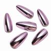 imageBABALAL Round Press on Nails Medium Fake Nails Brown Fall Ombre Glue on Nails Golden Mirror Chrome Acrylic Nails 24Pcs Oval Stick on Manicure Nails for Women and GirlsFNs107