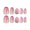 imageBABALAL Round Press on Nails Medium Fake Nails Brown Fall Ombre Glue on Nails Golden Mirror Chrome Acrylic Nails 24Pcs Oval Stick on Manicure Nails for Women and GirlsFNs116