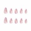 imageBABALAL Round Press on Nails Medium Fake Nails Brown Fall Ombre Glue on Nails Golden Mirror Chrome Acrylic Nails 24Pcs Oval Stick on Manicure Nails for Women and GirlsFNs112