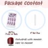 imageBABALAL Round Press on Nails Medium Fake Nails Brown Fall Ombre Glue on Nails Golden Mirror Chrome Acrylic Nails 24Pcs Oval Stick on Manicure Nails for Women and GirlsFNs107