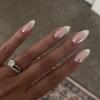 imageBABALAL Round Press on Nails Medium Fake Nails Brown Fall Ombre Glue on Nails Golden Mirror Chrome Acrylic Nails 24Pcs Oval Stick on Manicure Nails for Women and GirlsFNs106