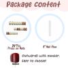 imageBABALAL Round Press on Nails Medium Fake Nails Brown Fall Ombre Glue on Nails Golden Mirror Chrome Acrylic Nails 24Pcs Oval Stick on Manicure Nails for Women and GirlsFNs104