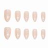imageBABALAL Round Press on Nails Medium Fake Nails Brown Fall Ombre Glue on Nails Golden Mirror Chrome Acrylic Nails 24Pcs Oval Stick on Manicure Nails for Women and GirlsFNs111