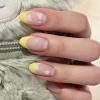 imageBABALAL Round Press on Nails Medium Fake Nails Brown Fall Ombre Glue on Nails Golden Mirror Chrome Acrylic Nails 24Pcs Oval Stick on Manicure Nails for Women and GirlsFNs115