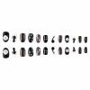 imageBABALAL Round Press on Nails Medium Fake Nails Brown Fall Ombre Glue on Nails Golden Mirror Chrome Acrylic Nails 24Pcs Oval Stick on Manicure Nails for Women and GirlsFNs103cat