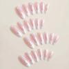 imageBABALAL Round Press on Nails Medium Fake Nails Brown Fall Ombre Glue on Nails Golden Mirror Chrome Acrylic Nails 24Pcs Oval Stick on Manicure Nails for Women and GirlsFNs106