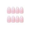 imageBABALAL Round Press on Nails Medium Fake Nails Pink Glossy Glue on Nails Glitter Acrylic Nails Oval Stick on Nails for WomenCRJH03flame