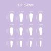 imageBABALAL Round Press on Nails Medium Fake Nails Pink Glossy Glue on Nails Glitter Acrylic Nails Oval Stick on Nails for WomenCRJH04blue