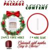 imageBABALAL Round Press on Nails Medium Fake Nails Pink Glossy Glue on Nails Glitter Acrylic Nails Oval Stick on Nails for WomenCRJH10glitter