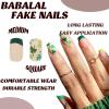 imageBABALAL Square Press on Nails Medium Fake Nails Red Glue on Nails Ballerina Swirl Acrylic Nails 24Pcs Stick on Nails for Women and GirlsNAILS042