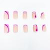 imageBABALAL Square Press on Nails Medium Fake Nails Red Glue on Nails Ballerina Swirl Acrylic Nails 24Pcs Stick on Nails for Women and GirlsNAILS08