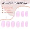 imageBABALAL Square Press on Nails Medium Fake Nails Red Glue on Nails Ballerina Swirl Acrylic Nails 24Pcs Stick on Nails for Women and GirlsNAILS24