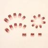 imageBABALAL Square Presson Nails  Short White Glueon Acrylic Nails  Squoval Shape with Rhinestones for Women ampamp GirlsNAILX061