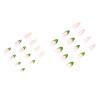 imageBABALAL Square Presson Nails  Short White Glueon Acrylic Nails  Squoval Shape with Rhinestones for Women ampamp GirlsNAILX08